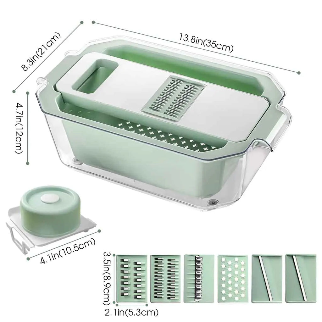 One Grater - Household kitchen multi-function wiper stainless steel vegetable cutter Potato shreds cucumber slicing grater